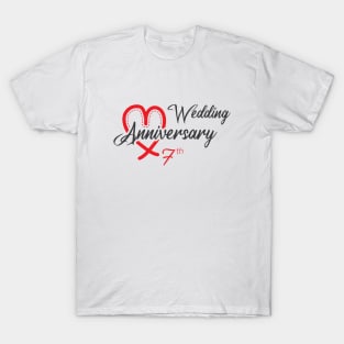 7th Wedding anniversary newest T-Shirt